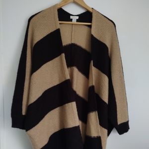 Chico's Women's Size One Open Cardigan Sweater Bla